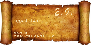 Egyed Ida névjegykártya