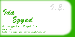 ida egyed business card